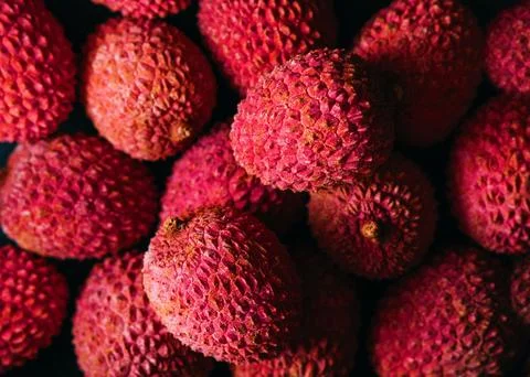 Closeup of lychee Stock Photos