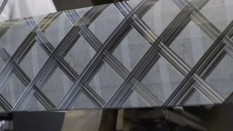 Closeup Machine-tool Disks Move along Helicopter Blade Frame Video stock 72567085