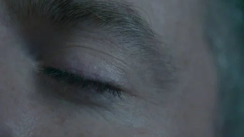 Closeup macro image of human male eye open Stock-Footage 82472449