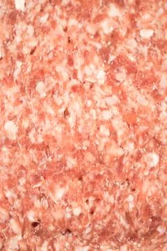 Closeup macro minced meat abstract food background Stock-Fotos