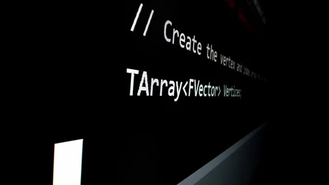 Closeup macro shot movement of coding script moving across LED screen. Stock Footage 241005698