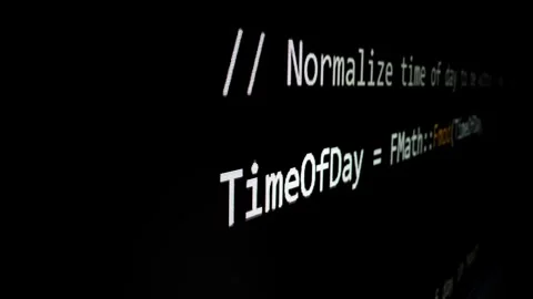 Closeup macro shot movement of coding script moving across LED screen. Stock Footage 241006394