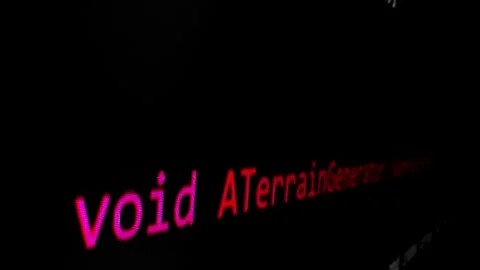 Closeup macro shot movement of coding script moving across LED screen. Stock Footage 243905735