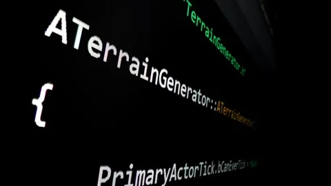 Closeup macro shot movement of coding script moving across LED screen. Stock Footage 243905820