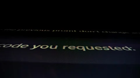 Closeup macro shot movement of coding script moving across LED screen. Stock Footage 246056198