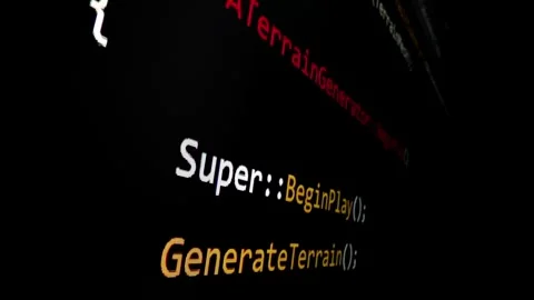 Closeup macro shot movement of coding script moving across LED screen. Stock Footage 246538726