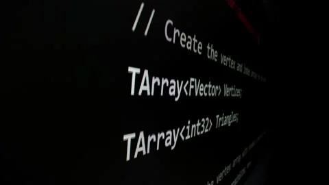 Closeup macro shot movement of coding script moving across LED screen. Stock Footage 247326246