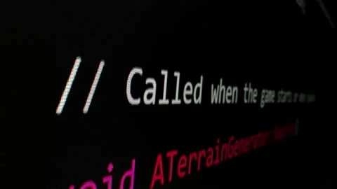 Closeup macro shot movement of coding script moving across LED screen. Stock Footage 247710581