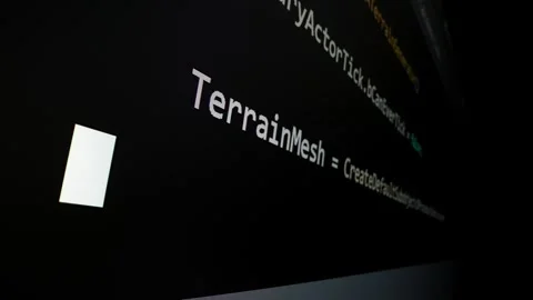 Closeup macro shot movement of coding script moving across LED screen. Stock Footage 247710651