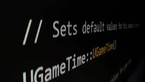 Closeup macro shot movement of coding script moving across LED screen. Stock Footage 251109691