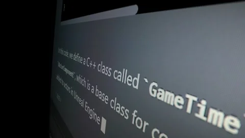 Closeup macro shot movement of coding script moving across LED screen. Stock Footage 252325225