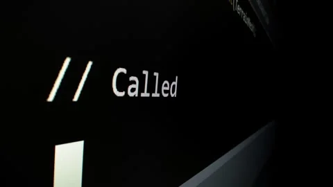 Closeup macro shot movement of coding script moving across LED screen. Stock Footage 252845341