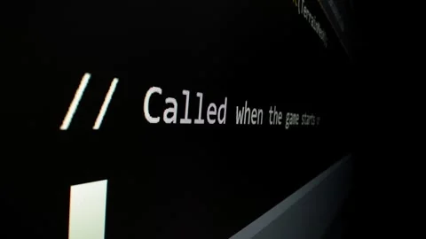 Closeup macro shot movement of coding script moving across LED screen. Stock Footage 253507422