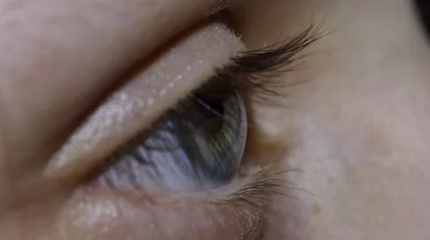 Closeup macro video of an eye. 4K UHD Stock Footage 63372424