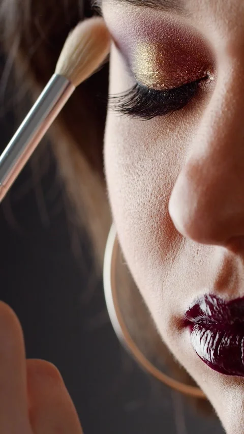 Closeup Makeup Shot Stock Footage 322691549
