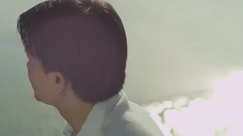 Closeup of a man enjoying Video stock 58994679