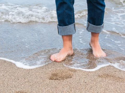 Closeup of man feets Stock-Fotos