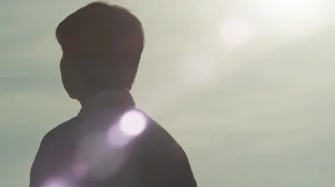 Closeup of man gazing afar Video stock 58994720