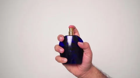 Closeup Of Man Spraying Perfume Stock-Footage 306002967
