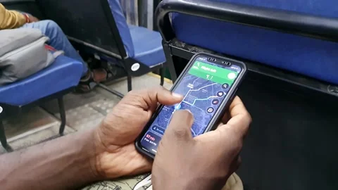 Closeup of a man using Google Maps insid... | Stock Video | Pond5