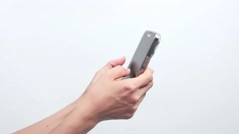 Closeup of manager holding smartphone Stock Footage 244698417
