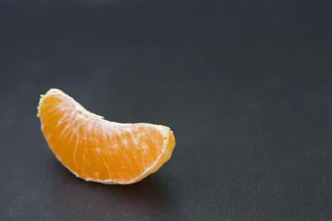Closeup mandarin slice Stock Photos