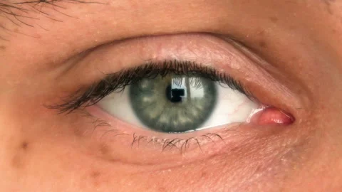 Closeup of man's eye moving looking around Stock Footage 87978132