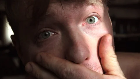 Closeup of a man's face in the morning Stock Footage 106029068