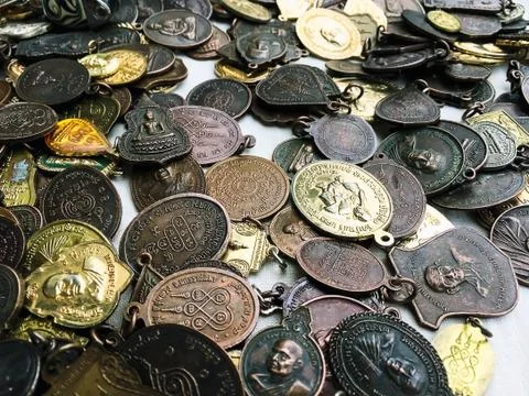 Closeup many Amulet Stock Photos