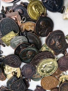 Closeup many Amulet Stock Photos