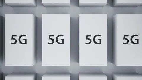 Closeup of many white glossy boxes for devices on white background. 動画素材 119404009