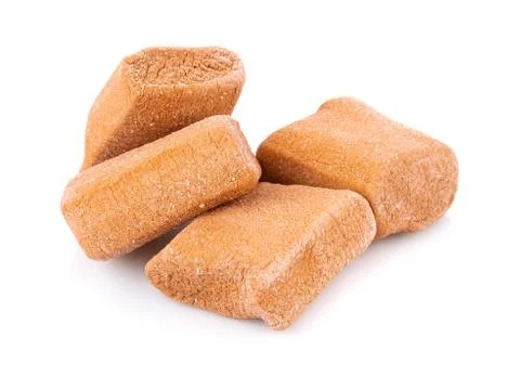 Closeup marshmallows on white background Stock-Fotos