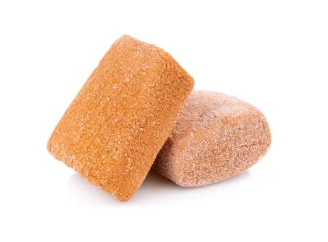 Closeup marshmallows on white background Stock-Fotos