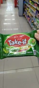Closeup of matcha chocolate 库存照片
