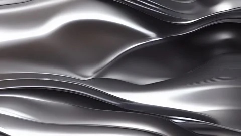 Closeup of melted silver with a rippling, molten texture and a liquidlike Stock Footage 253605828