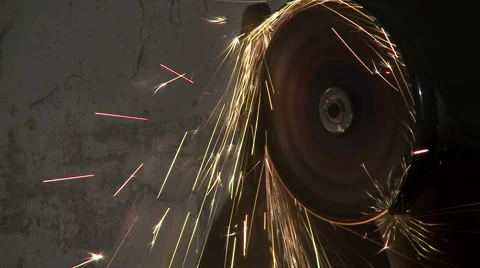 Closeup of metal cutting Видео 68103084