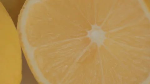 Closeup of Meyer Lemons Freshly Picked Off Tree, a Variety Crossed Between a Stock-Footage 43818829