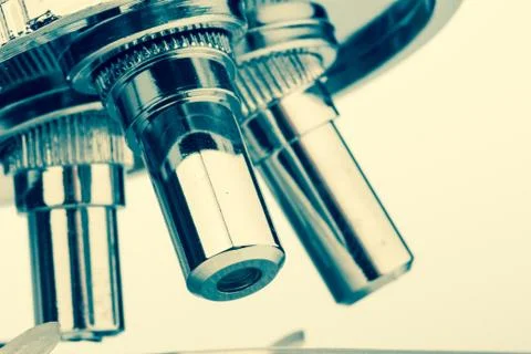 Closeup microscope 스톡 사진