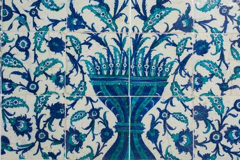 Closeup of middle eastern mosaic patterns Stock Photos