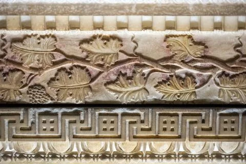 Closeup of a middle eastern patterned surface, outdoors Stock Photos