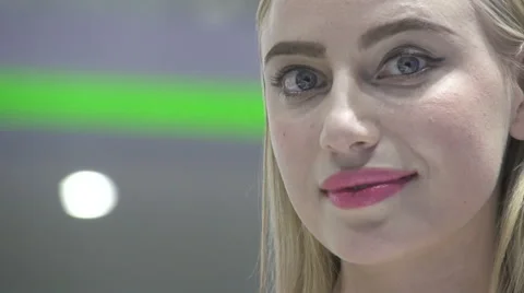 Closeup of model Stock Footage 46971216