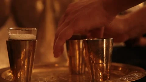 Closeup - Morrocan tea being served Video stock 40067867