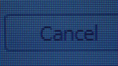 Closeup of mouse clicking on cancel button Stock Footage 114854822