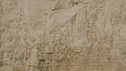 Closeup moving shots of a white cliff face in England Stock Footage 94483896