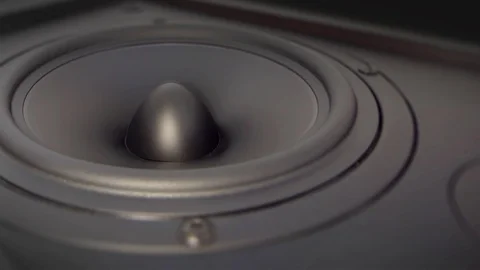 Closeup at moving speaker system Video stock 125318672