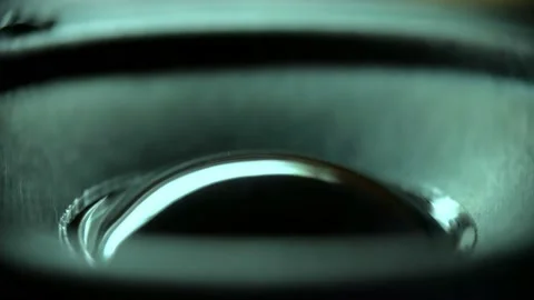 Closeup at moving sub-woofer. Speaker part music Stock Footage 87044415
