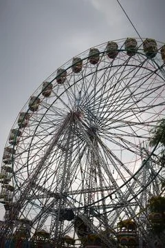 Closeup of multi-coloured Giant Wheel during Dussehra Mela in Delhi, India... Stock Photos