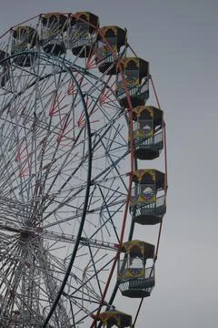 Closeup of multi-coloured Giant Wheel during Dussehra Mela in Delhi, India... Stock Photos