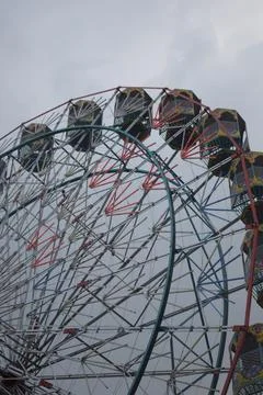 Closeup of multi-coloured Giant Wheel during Dussehra Mela in Delhi, India... Stock Photos