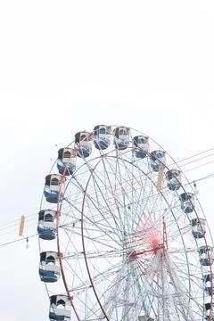 Closeup of multi-coloured Giant Wheel during Dussehra Mela in Delhi, India... Stock Photos